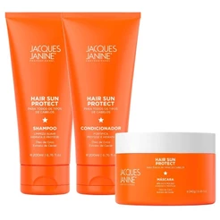 Kit Jacques Janine Hair Sun Shampoo Condicionador 200ml Máscara Hidratação Filtro Solar 240g