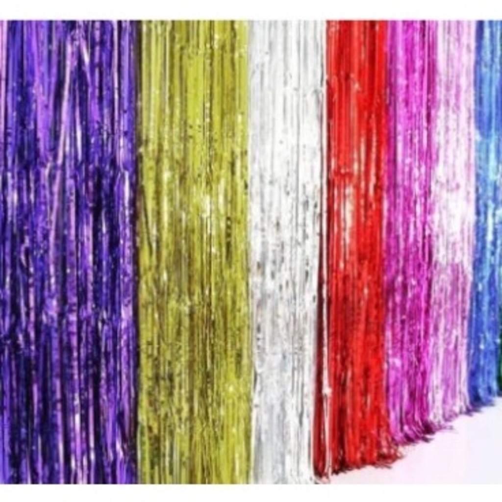 Cortina Metalizada Franja 2M X 1M Painel Decoração Festa Cortina Metalizada Franja 2M X 1M Painel Decoração Festa