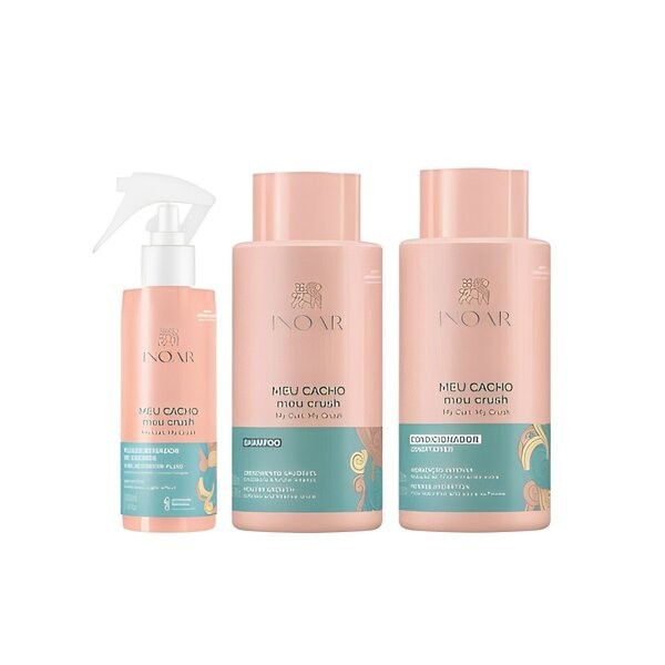 Inoar Meu Cacho Meu Crush Kit 3 produtos Ativador de Cachos em Oferta na Shopee