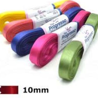 Fita de Cetim N.02 10 Metros 10mm Largura, Kit com 1un, 2un, 3un,100% Poliéster Marca Progresso em Oferta na Shopee