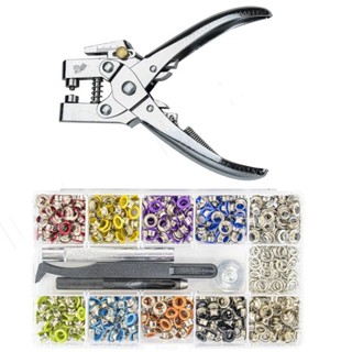 Alicate De Metal 2 em 1 Fura e Aplica + 500 Ilhós + Vazador Para Couro em Oferta na Shopee