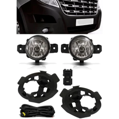 Kit Farol de Milha Renault Master 2015 em Diante Com Moldura e Botão Painel