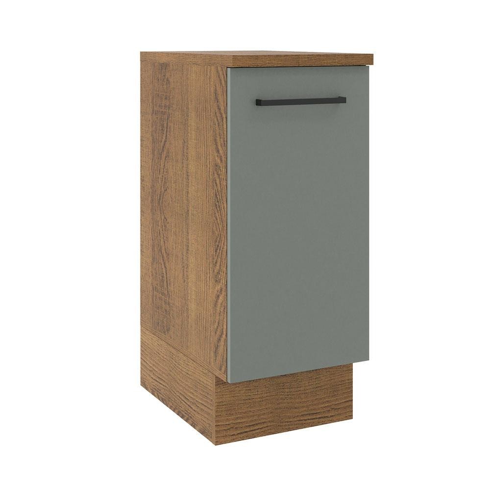 Balcão Armário de Cozinha 35 cm 1 Porta Rustic/Cinza Agata Madesa em Oferta na Shopee