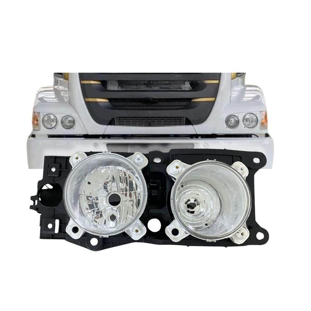 Farol Dianteiro Duplo Para Mercedes Atron 1319 1635 2324 Bicudo 2012 a 2019 Lado Direito A6968200261