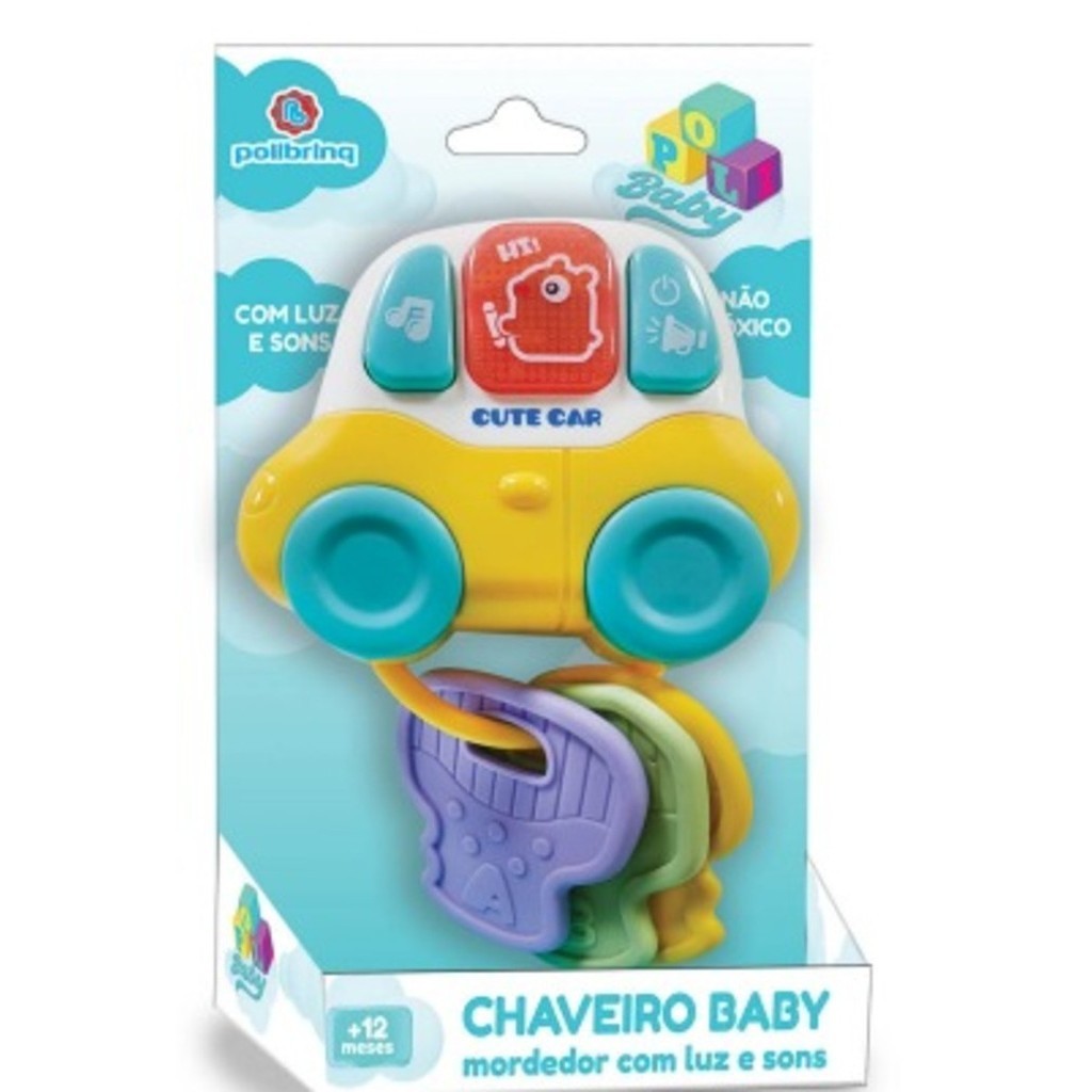 Mordedor Chaveiro Baby com Luz e Som Poli Baby - Polibrinq