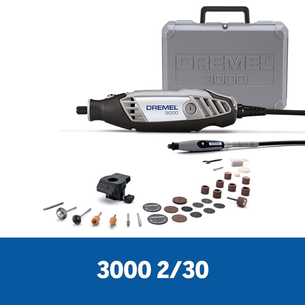 Micro Retífica Dremel 3000 c/ 2 Acopl, 30 Acc e Maleta 127V