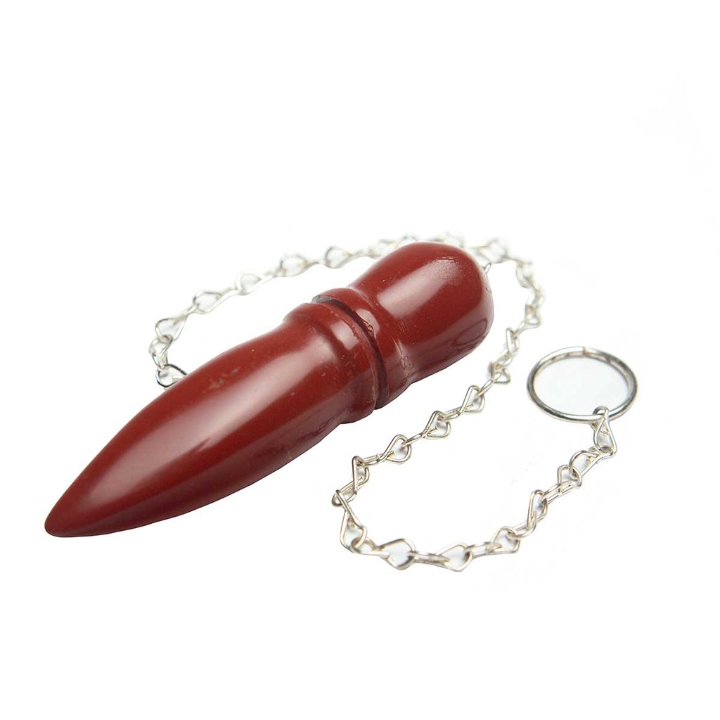 Pêndulo Jaspe Vermelho Pedra Natural Lapidação Egípcio