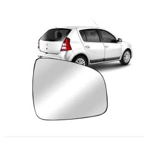 Lente Retrovisor Sandero 09 10 11 12 13 Com Base
