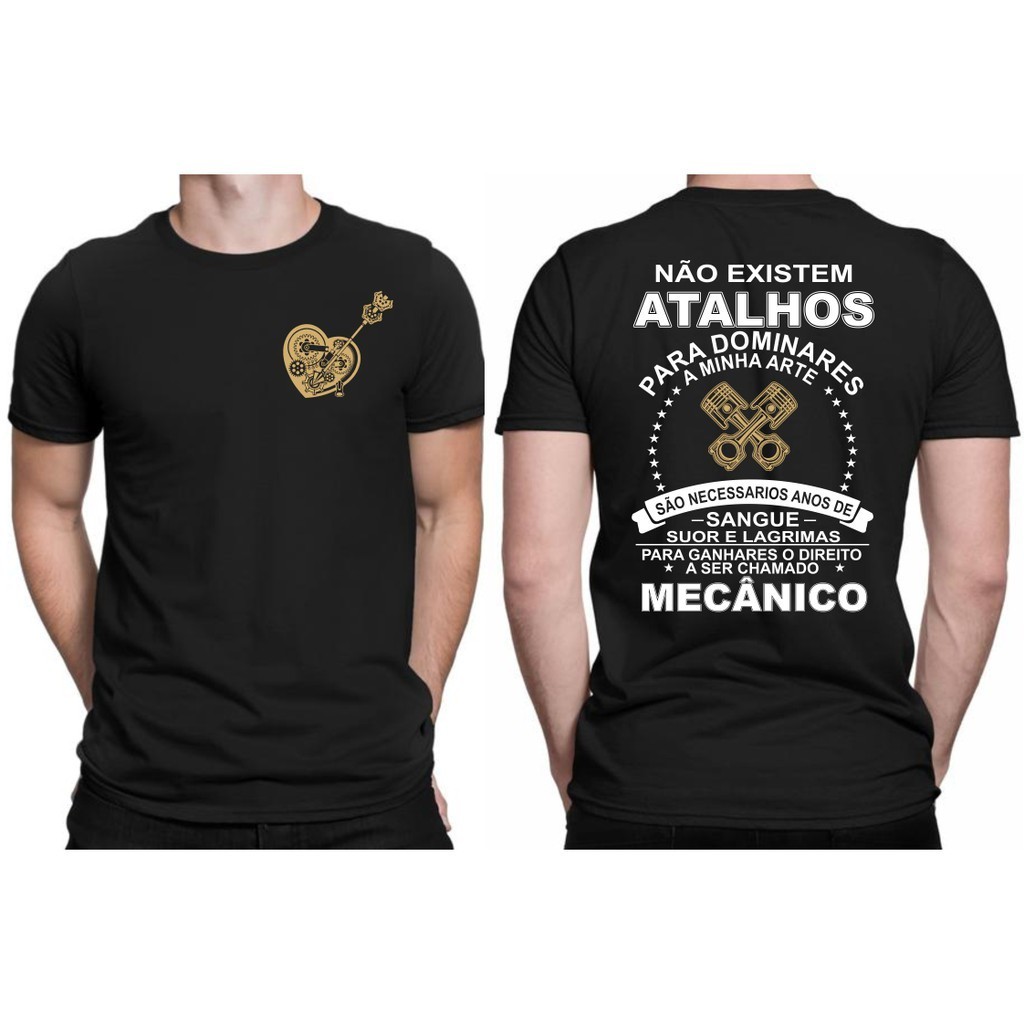 camisa Camiseta para Mecânico Bom Oficina Mecânica Uniforme