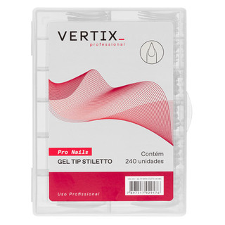 Gel Tip Stiletto Vertix Professional Com 240 Unidades em Oferta na Shopee