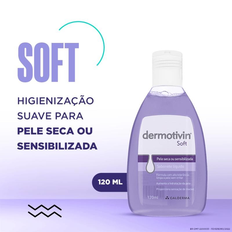 Detalhes do Sabonete Líquido Dermotivin Soft 120ml