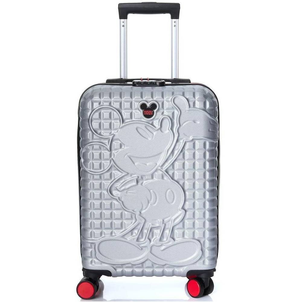 Mala De Viagem Bordo Pequena Mickey Mouse Prata Luxcel