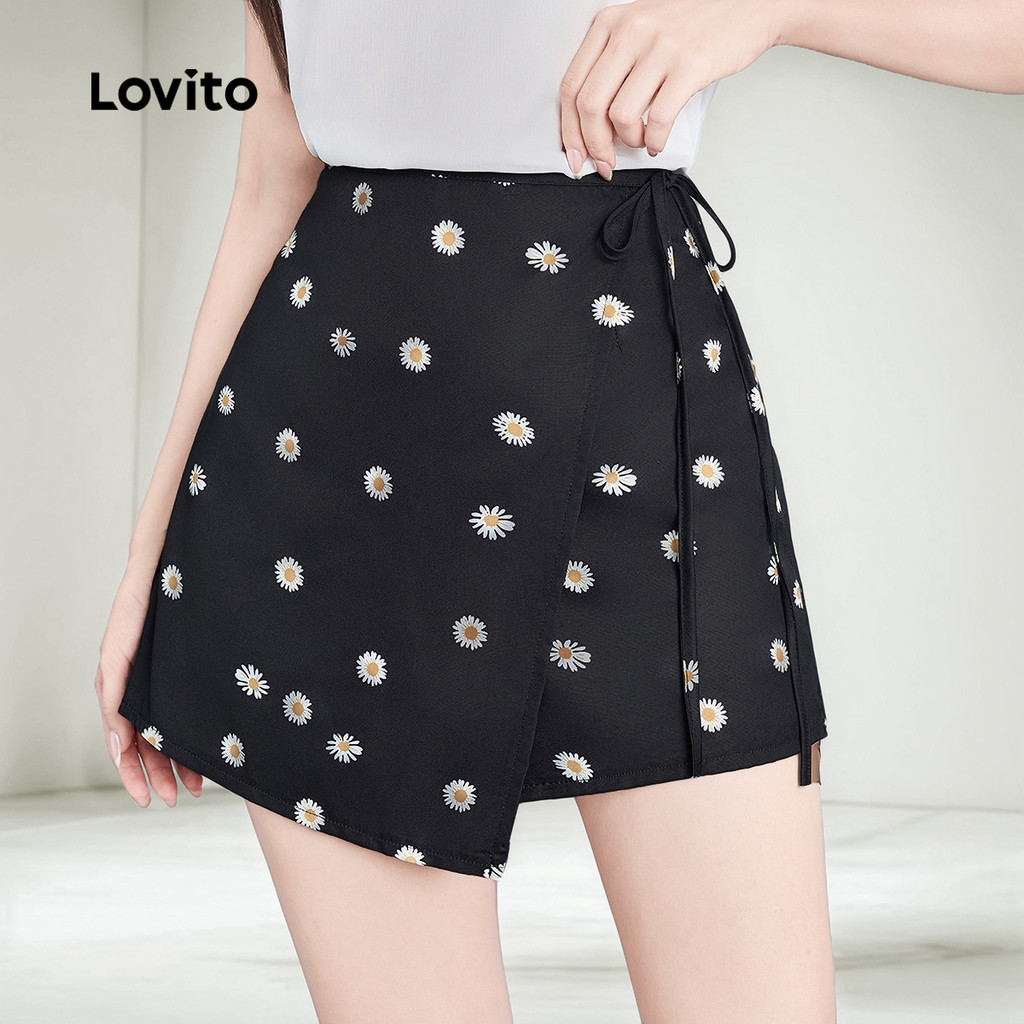 Lovito Elegante Curto Ditsy Floral Com Cadarço Curto Para Mulheres L120ED025 - Women Clothes