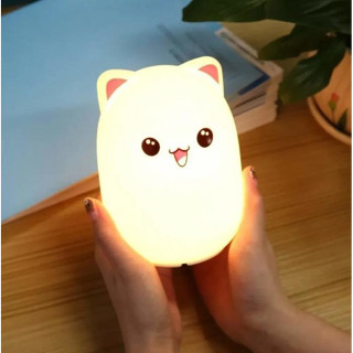 Luminaria Silicone De Mesa Touch Abajur Led Recarregável Criança W16 em Oferta na Shopee