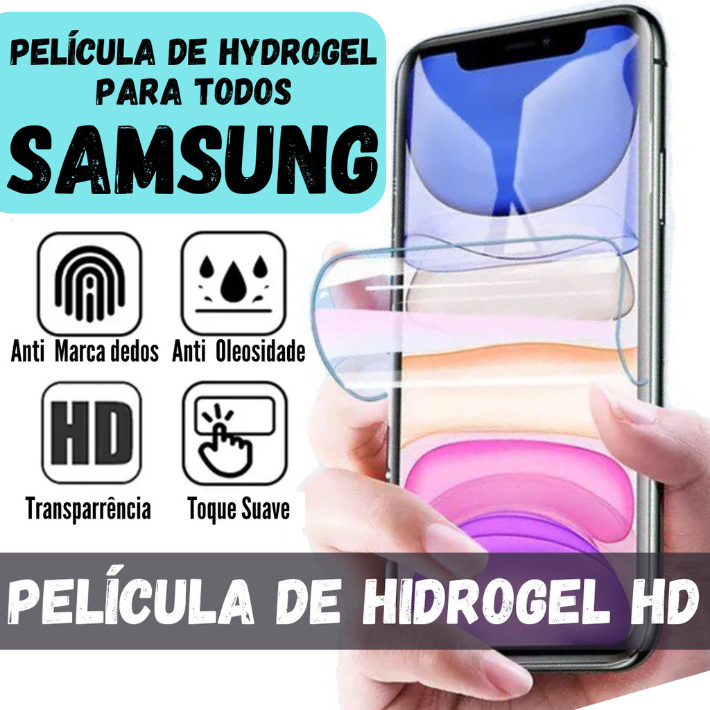 Película De Hidrogel Para Samsung Galaxy Todos Modelos Linha A S M Ultra Note Plus Fe S25 S24 S23 S22 S21 S20 S10 S9 S8