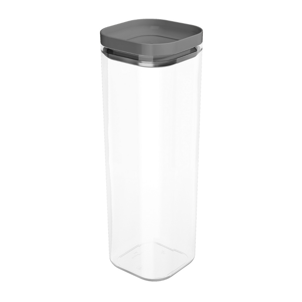 Pote Organizador Hermético 2,2L Porta Mantimentos Empilhável Modular Quadrado Acrílico UZ1314 Cores