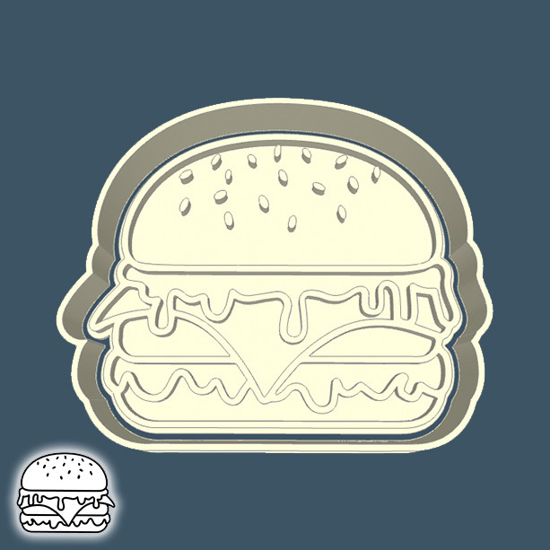 Cortador de Biscoito DE COMIDA E BEBIDA - HAMBURGUESA