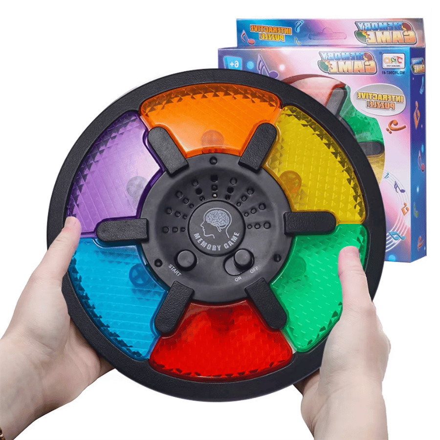 Jogo da Memória 6 Cores Tipo Genius com Luz E Som A Pilha Aprendizado Infantil Brinquedo Interativo em Oferta na Shopee