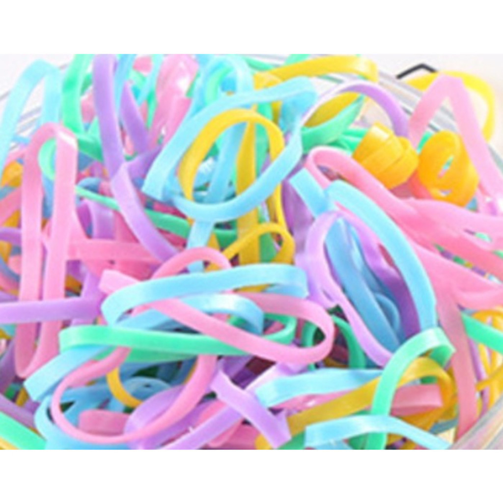 Kit 6000 Elastico de cabelo Com Bolsa borrachinha/liguinha rabico de cabelo silicone infantil · foto 2