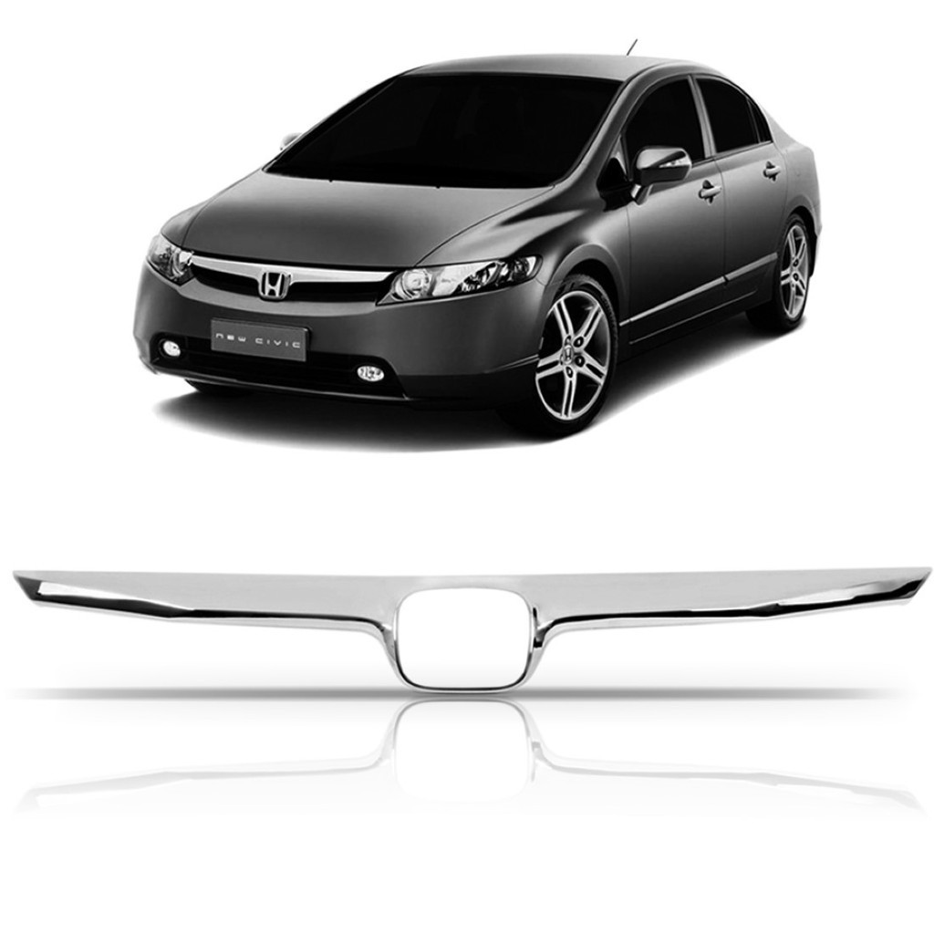 Friso Grade Dianteira New Civic 2006 A 2008 Cromado