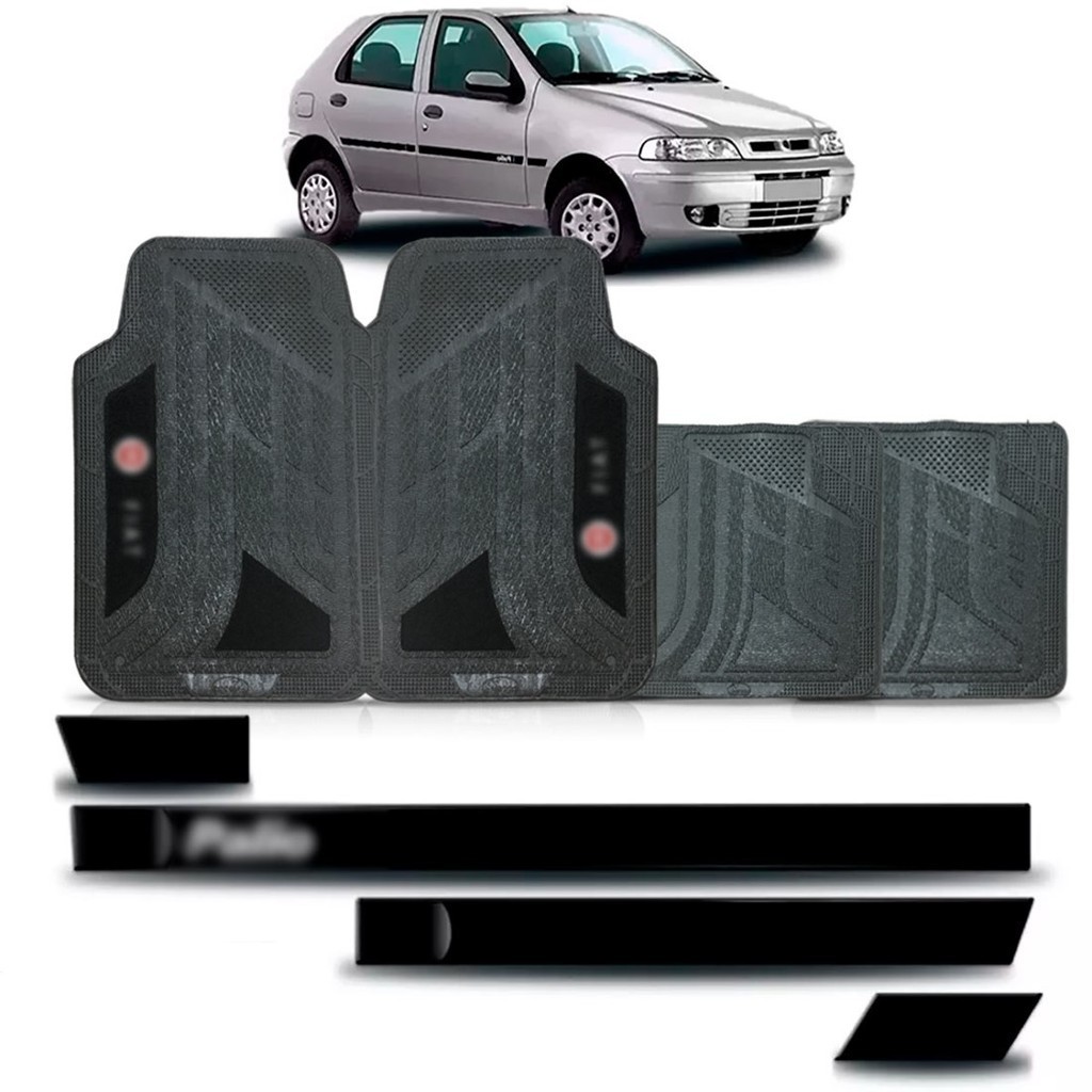 FRISO LATERAL PALIO 1996 A 04 4P PERSONALIZADO + JOGO TAPETE