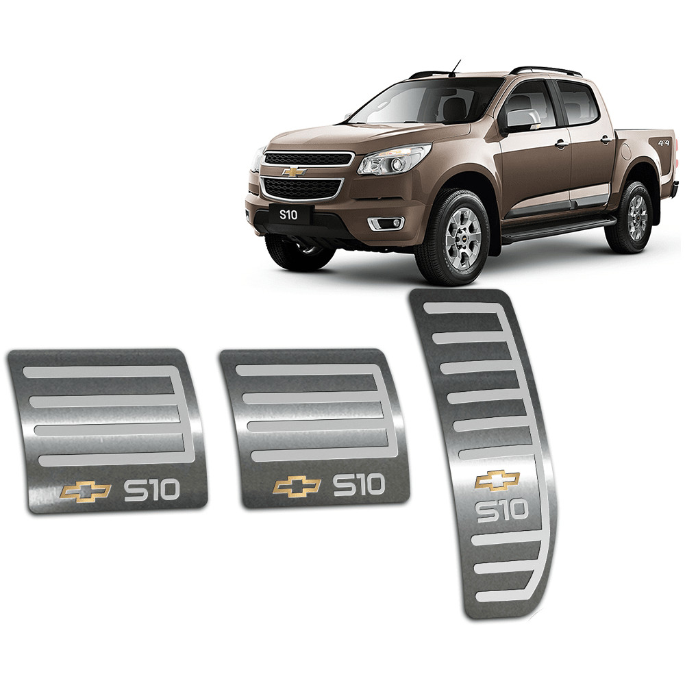 Pedaleira S10 12/16 Manual Aço Inox - Não fura o pedal em Oferta na Shopee