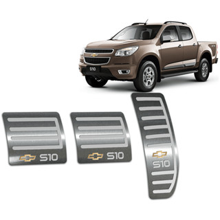 Pedaleira S10 12/16 Manual Aço Inox - Não fura o pedal em Oferta na Shopee