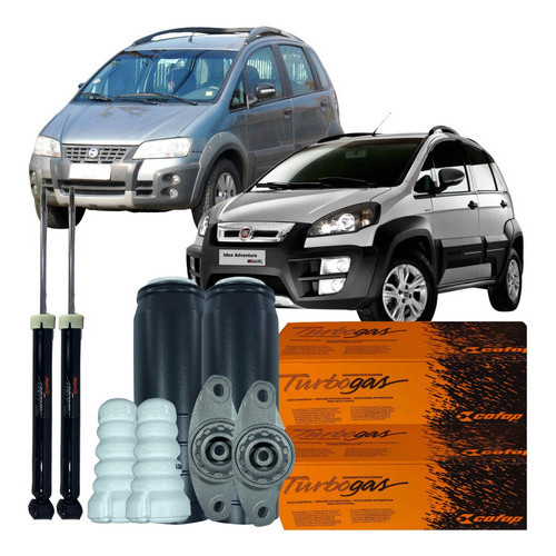 Par Amortecedor Traseiro Coifa Batente Fiat Idea Adventure
