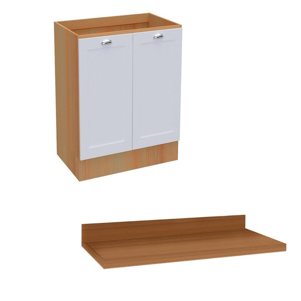 Balcão de Cozinha Ditália Denver com tampo Rv/Br CD-1012 em Oferta na Shopee