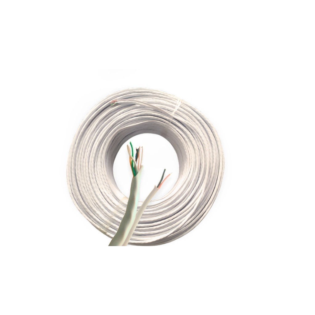 Rolo Cabo Híbrido Lan Cat5e 4 pares 100MTS Branco - SILVER