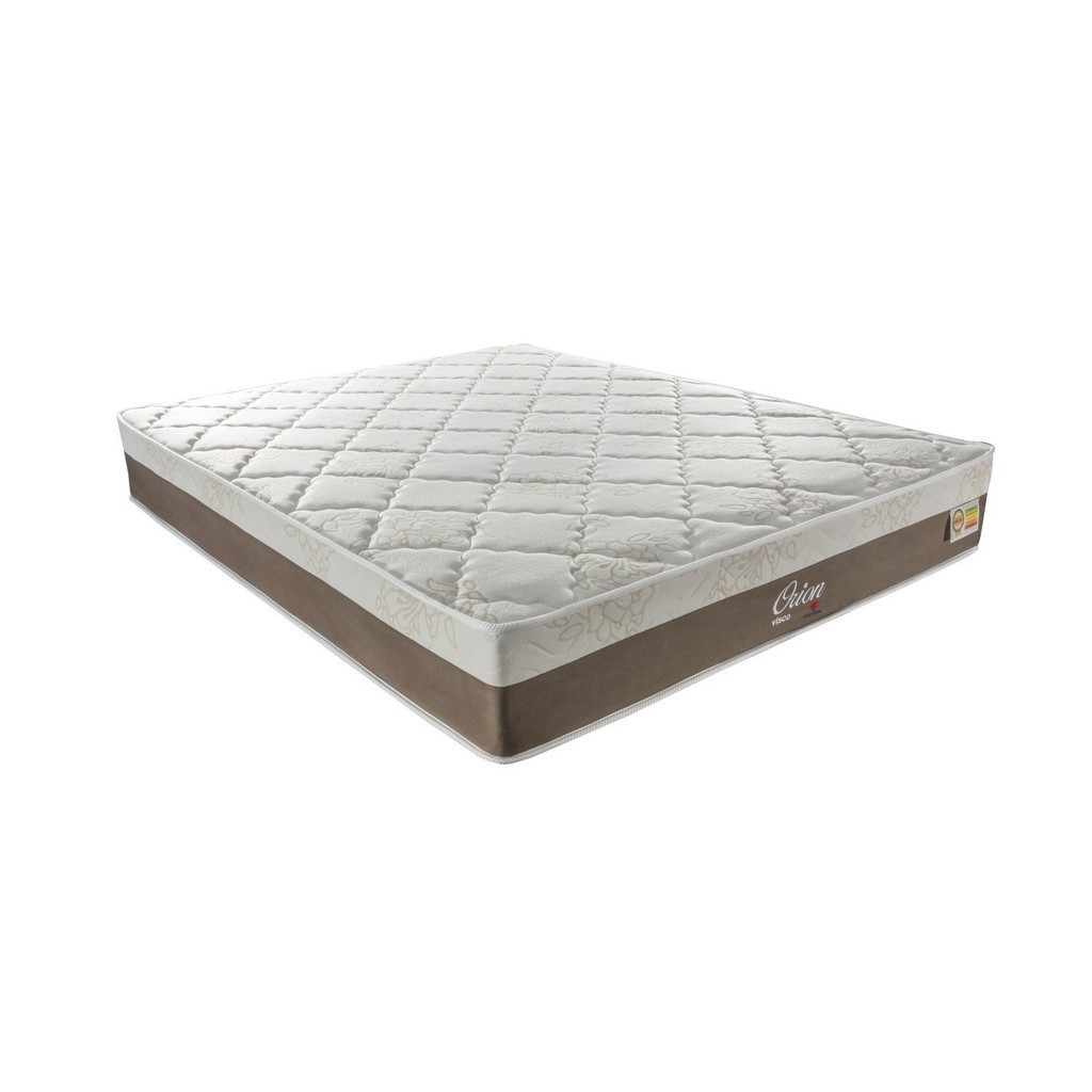 Colchão Queen  Orion Molas Ensacadas Linha 28X 198X 158 cm Branco/Tabaco Queen - Home & Living