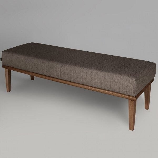 Puff para Quarto 100cm Grazi Sofáni Marrom/Imbuia