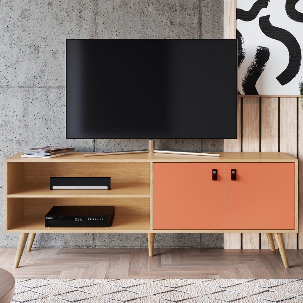 Rack para TV Até 55 Polegadas Amber 2 Portas - Home & Living