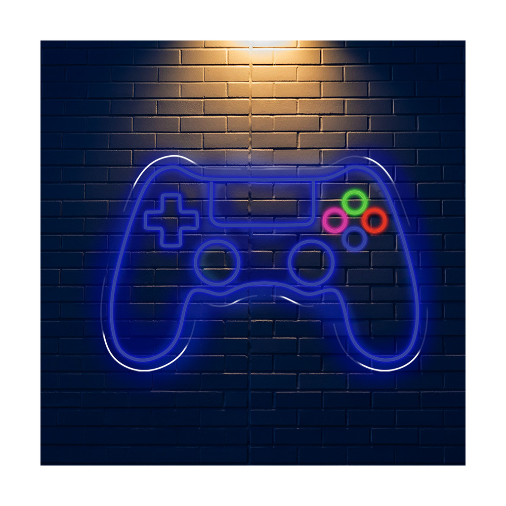 Painel Neon Led Controle Video Game Decoração Quarto Gamer