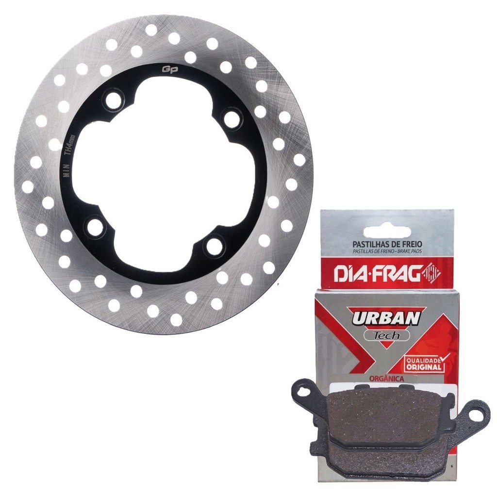 Disco de Freio Traseiro Xre 300 Com Abs 2009-2018 + Pastilhas Diafrag em Oferta na Shopee
