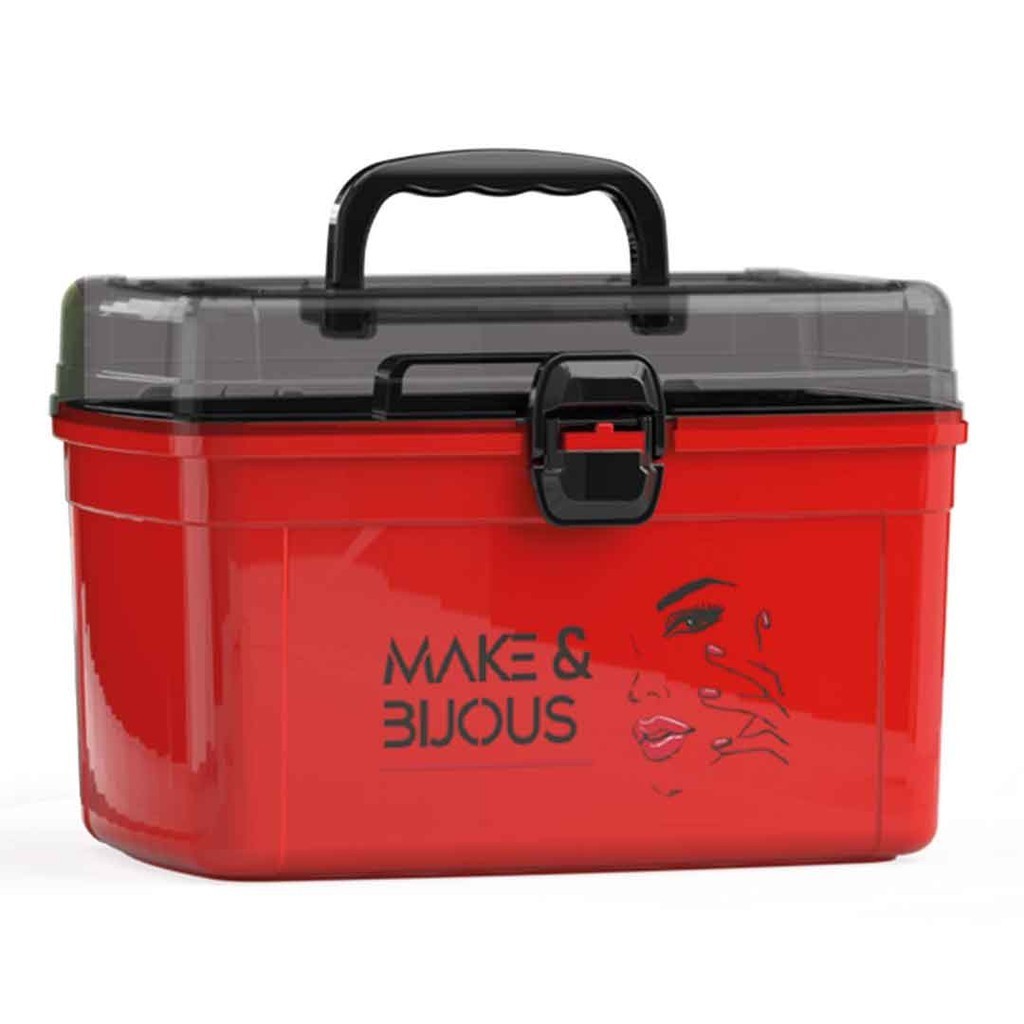 CAIXA ORGANIZADORA FRASQUEIRA GRANDE COM BANDEJA 6.2 LITROS