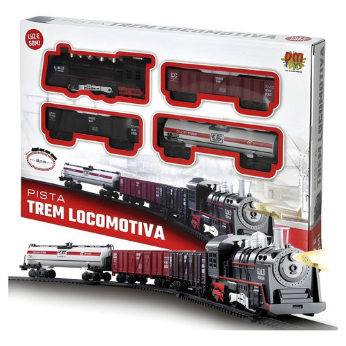 Brinquedo Ferrorama Trem Eletrico Luz E Som Peças Trenzinho Vagões Brincar Diversão