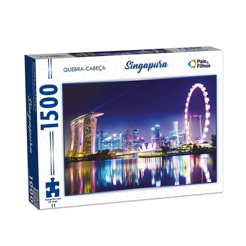 QUEBRA CABEÇA  COM 1500 PEÇAS SINGAPURA PUZZLE PAIS & FILHOS