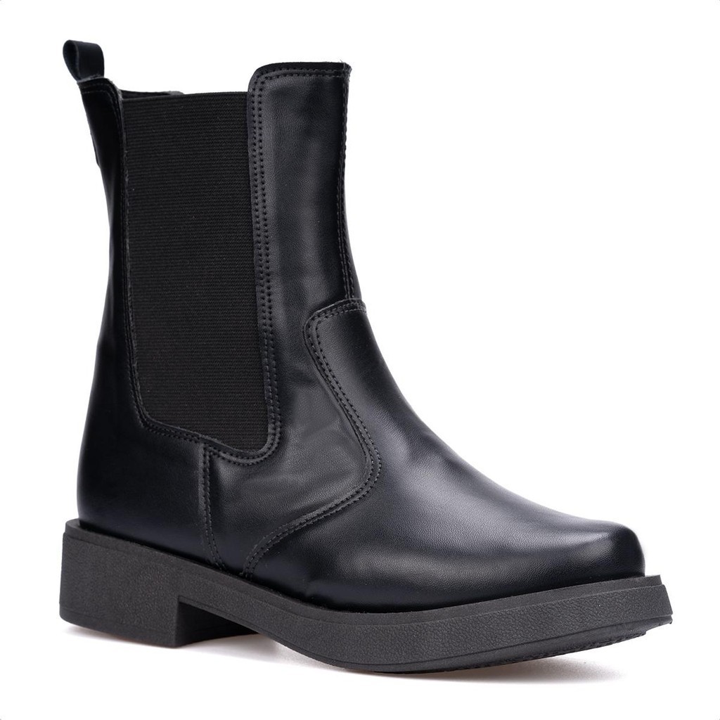 Bota Feminina Chelsea Boot Elegante Com Elástico Da Moda - Women Shoes