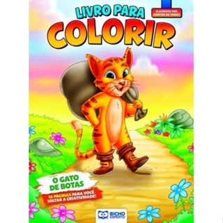 Colorir Clássicos - O Gato de Botas em Oferta na Shopee