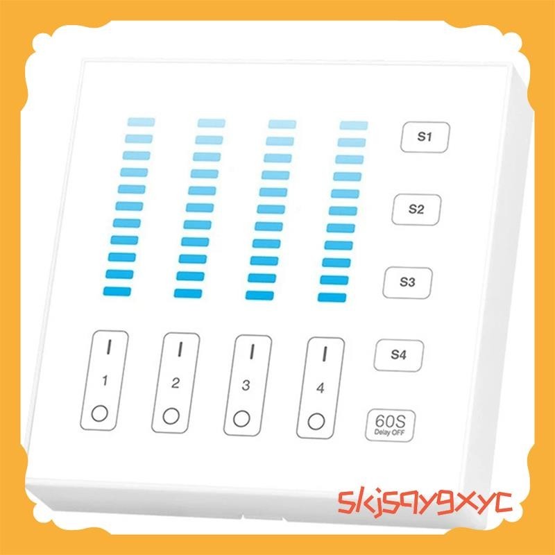 Painel De Toque Inteligente De 4 Zonas Com Controle Remoto 2.4G RF Sem Fio De Escurecimento De Brilho Controlador LED Para Fita De Lâmpada