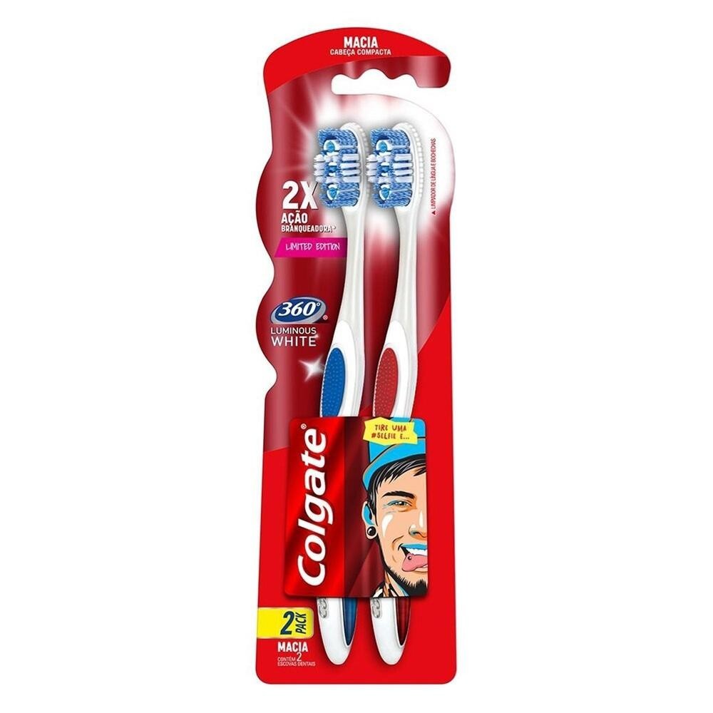 Escova Dental Colgate 360 Luminous White Leve 2 Pague 1