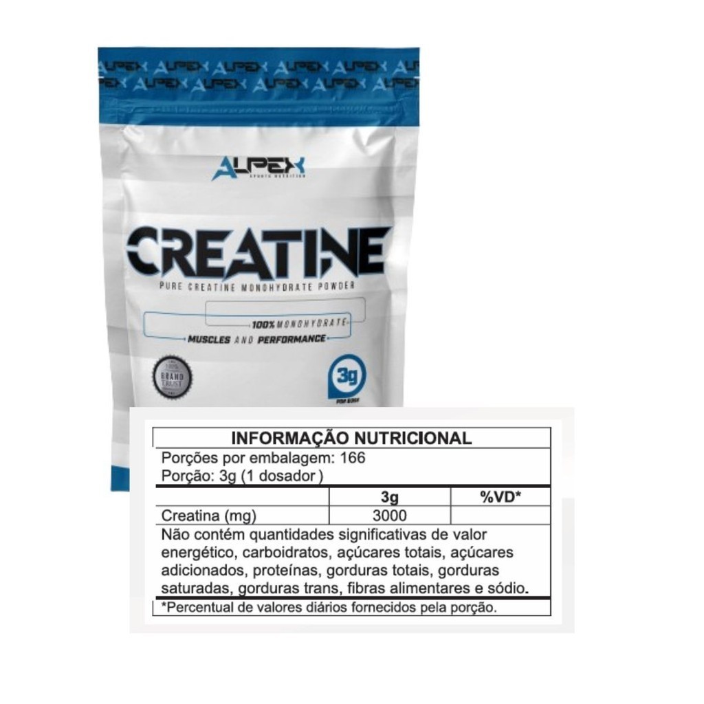 Kit Creatina 100% Pura 1kg (2und 500g) - Alpex Nutrition · foto 2