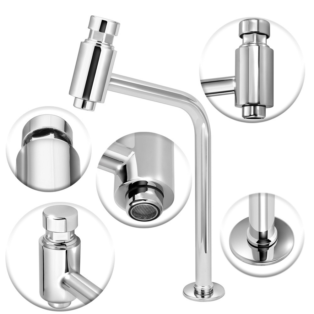 Torneira Automática Alta Lavatório Banheiro Mesa Metal Pia Lavatorio Moderno — imagem 2 de 2