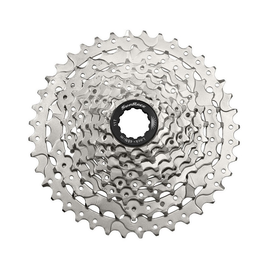 CASSETE 9V SUNRACE M980 11/40D - PRATA - Sports & Outdoors