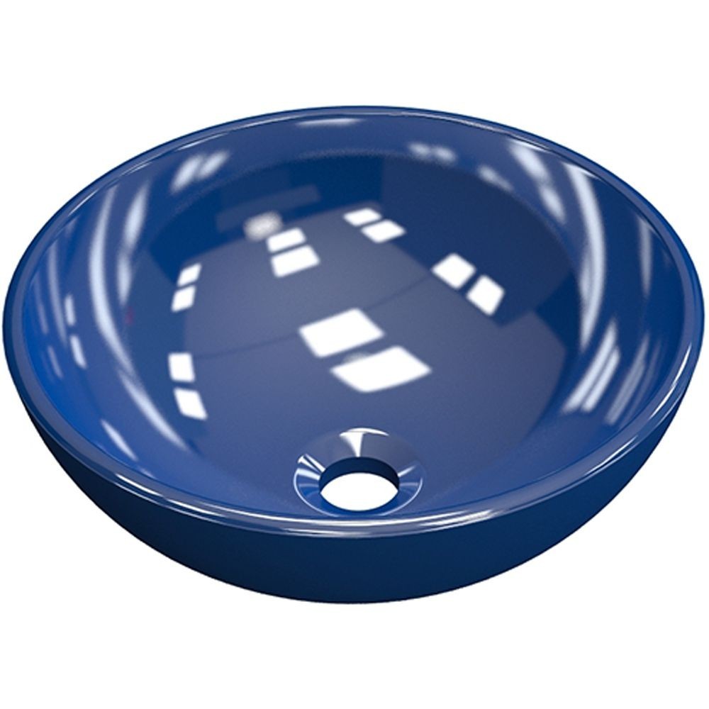 Cuba de Apoio Redonda C01 Para Banheiro R30W Azul Escuro - Lyam Decor - Home & Living