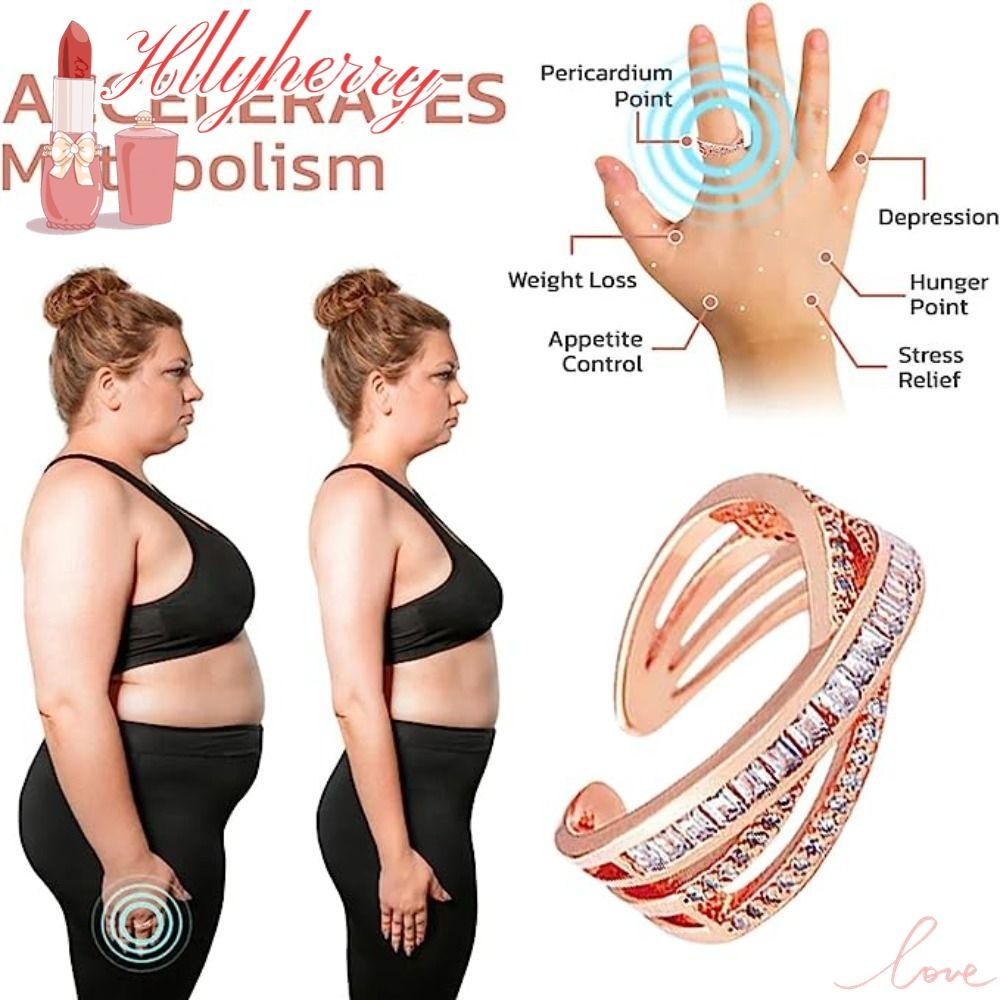 Anel De Desintoxicação HLLYHERRY Noava Twistyionic , Moeva Ajustável Para Perda De Peso , Anéis De Cobre Mulheres