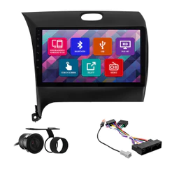 Kit Multimídia 9 Pol Cerato 2013 2014 2015 2016 2017 Espelhamento Android Ios 2 Din Preto Camera Ré