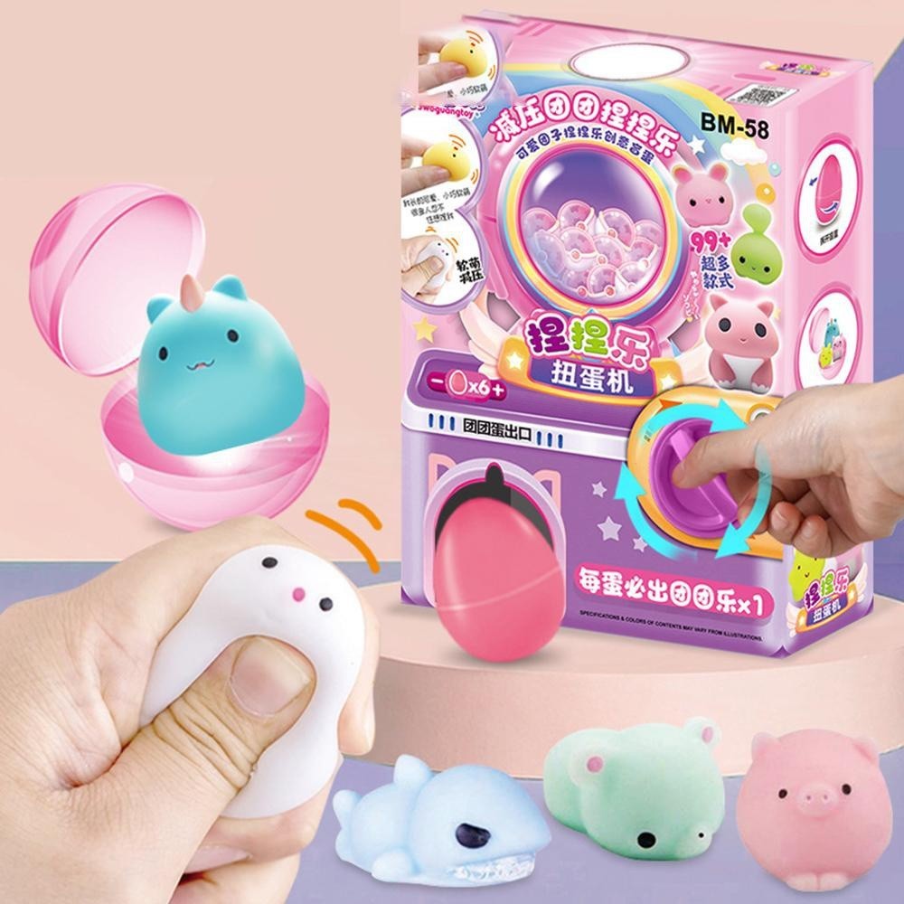 Brinquedos de Natal Para Crianças Meninos Meninas Pet Story Gashapon Egg Cheer Machine Mini Cartoon Doll Twisted Random Surprise Egg Box