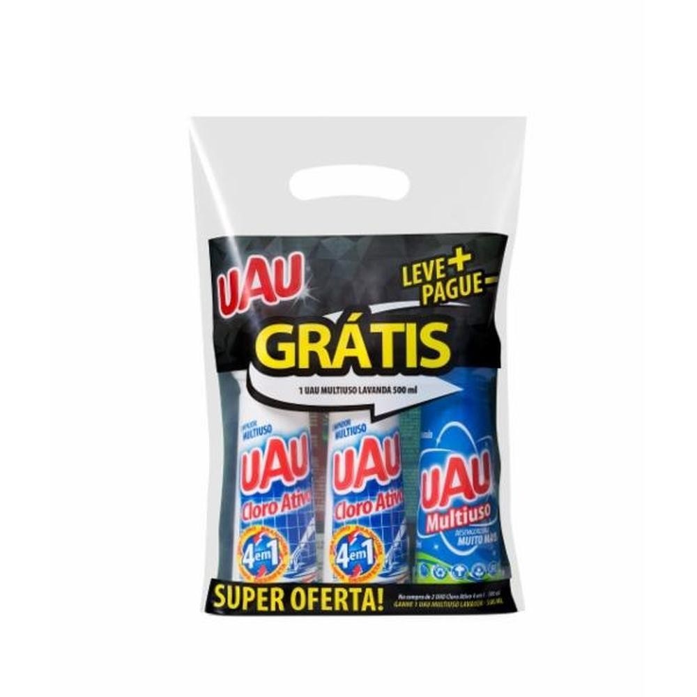 Limpador Multiuso Uau Pack Lavanda E Cloro Ativo 500ml em Oferta na Shopee